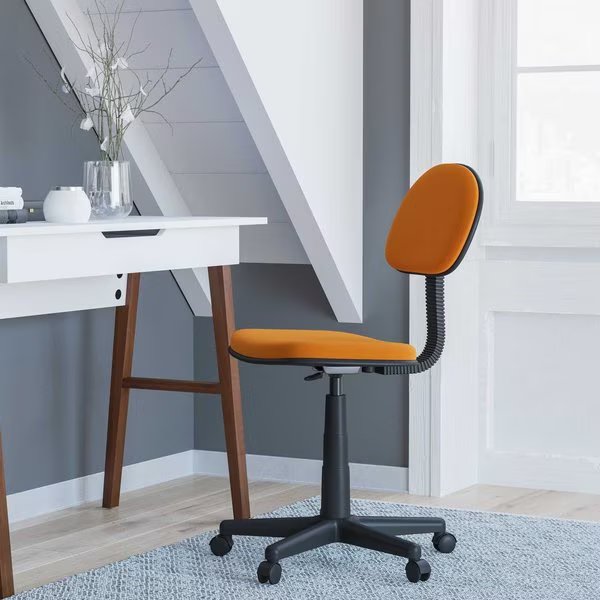 Light Orange Mesh Adjustable Swivel Office Chair, Flash Furniture, Mfr#: BT-698-LTORNG-GG